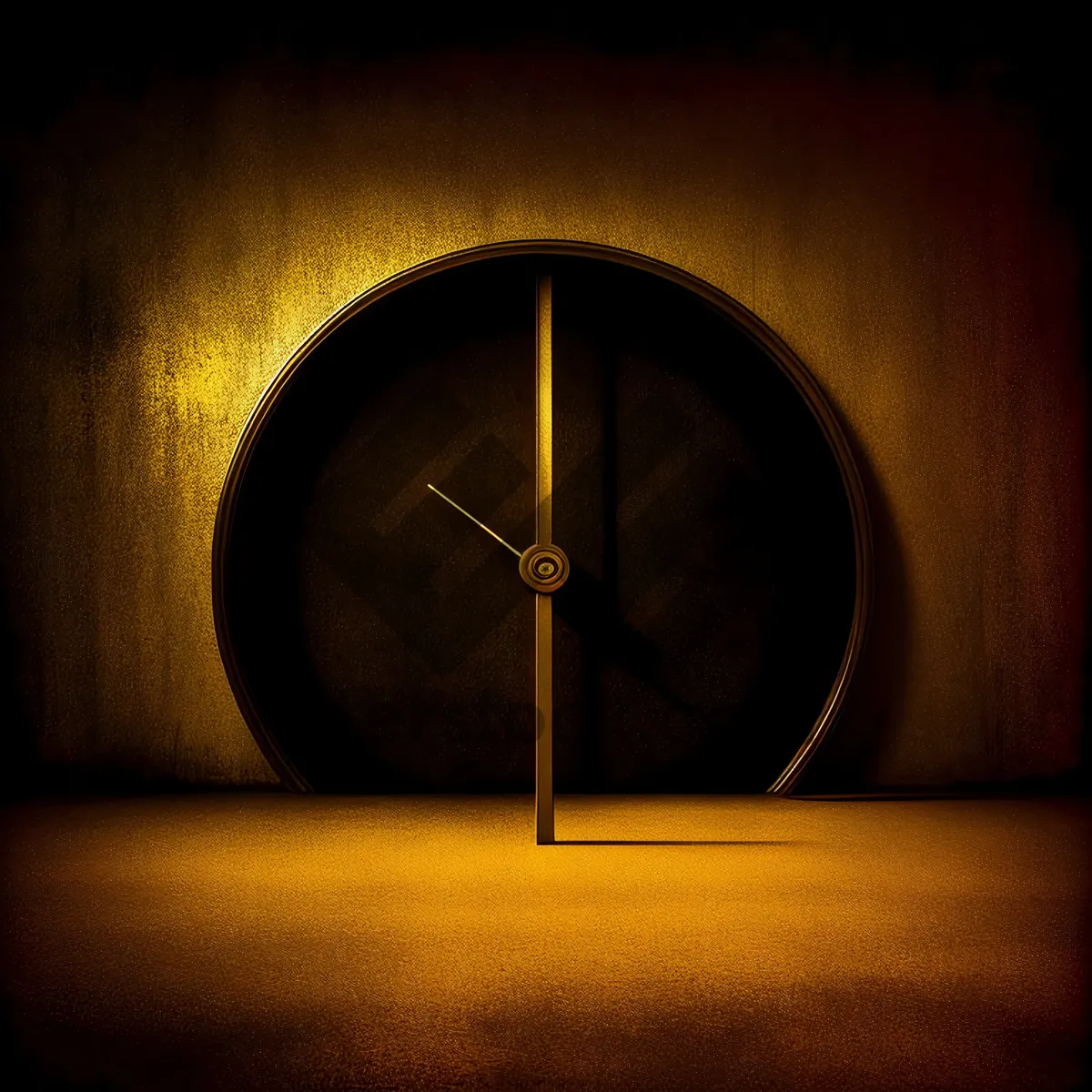 Picture of Vintage wall clock with swinging pendulum and textured background