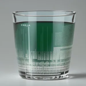 Refreshing Cocktail in Glass Container