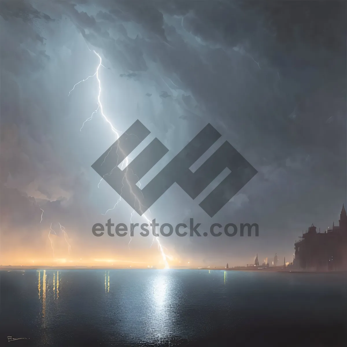 Picture of Serenity: Sunset over the shimmering sea