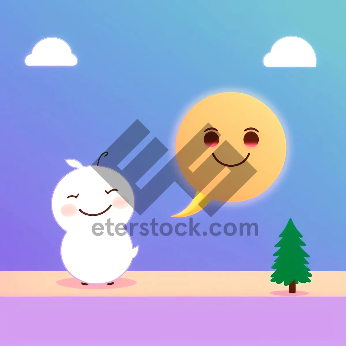 Picture of Adorable Bunny Cartoon Clip Art