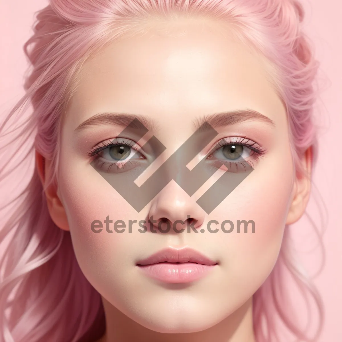 Picture of Blond Beauty: Sensual, Attractive Model with Radiant Skin