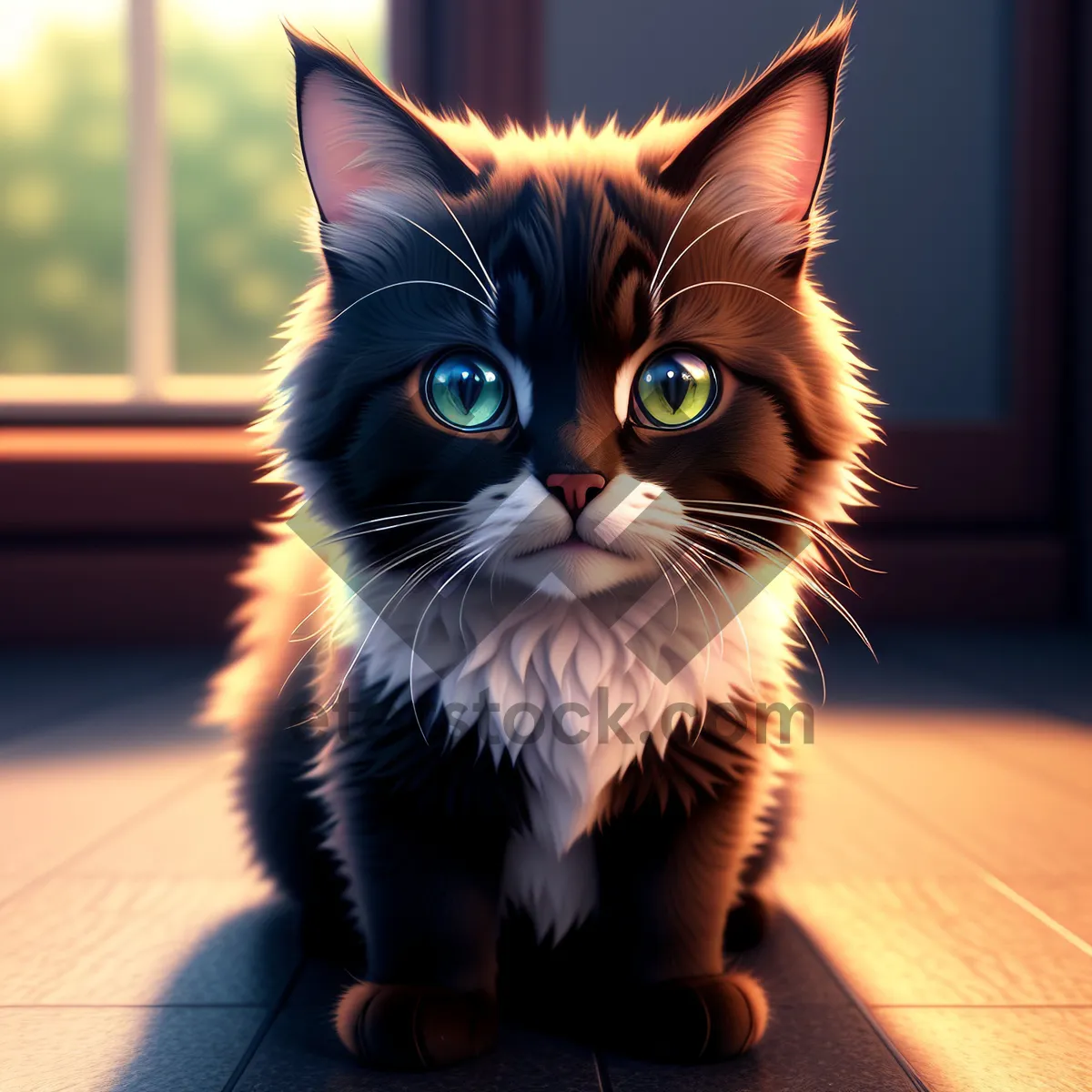 Picture of Playful Gray Tabby Kitten with Charming Eyes
