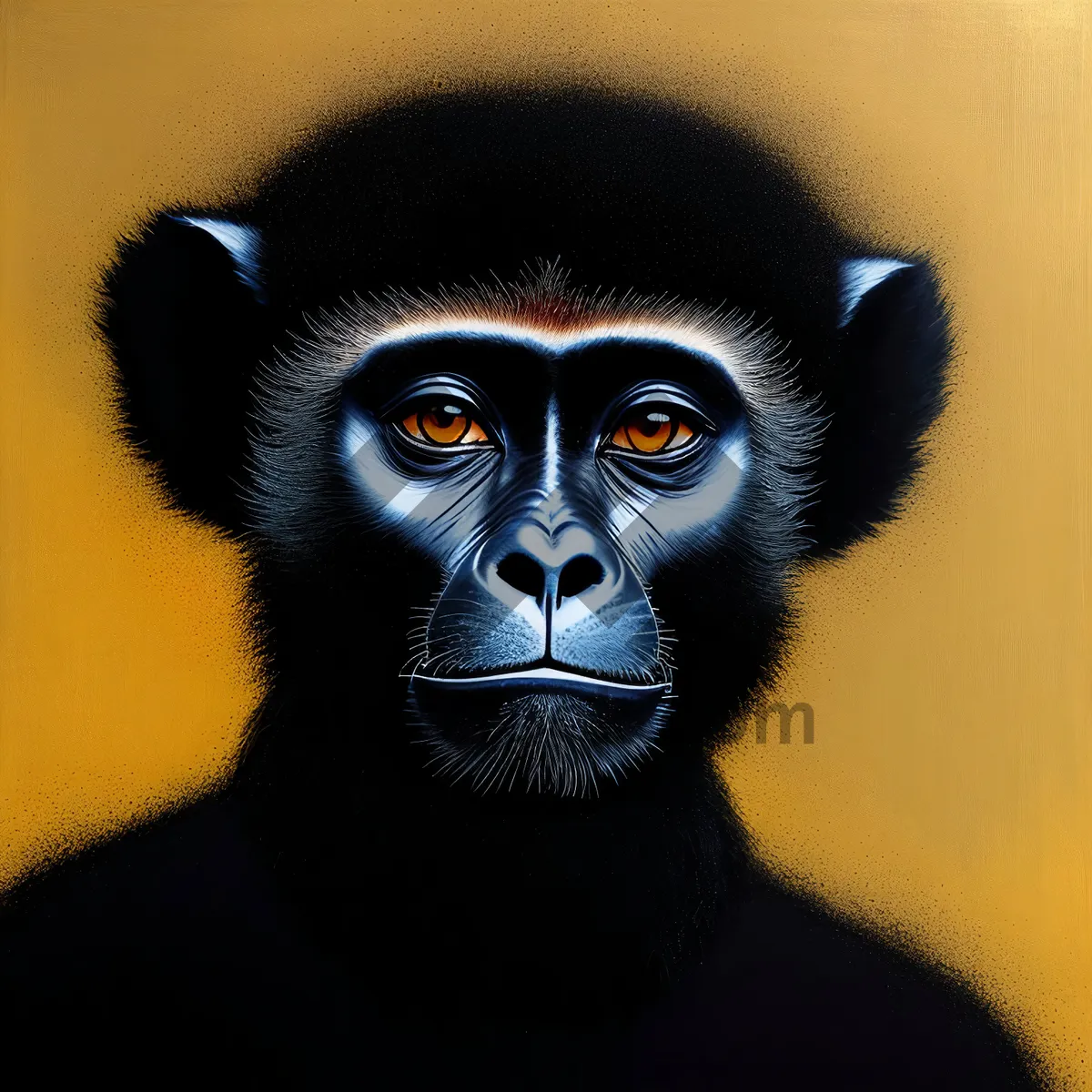 Picture of Primate Portraits: Wild Masked Monkey and Gorilla