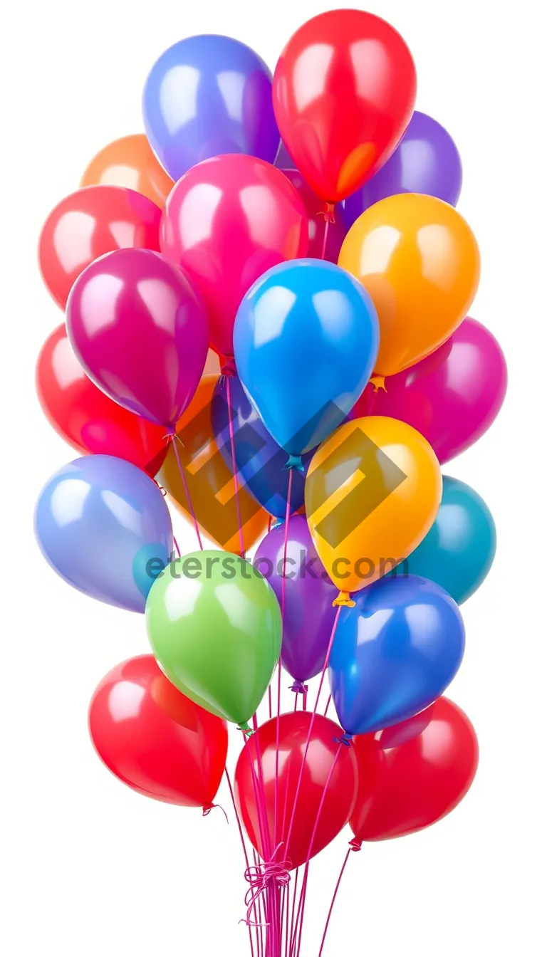 Picture of Colorful Birthday Balloons Set for Celebration Party