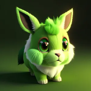 Cute Cartoon Animal with Ear