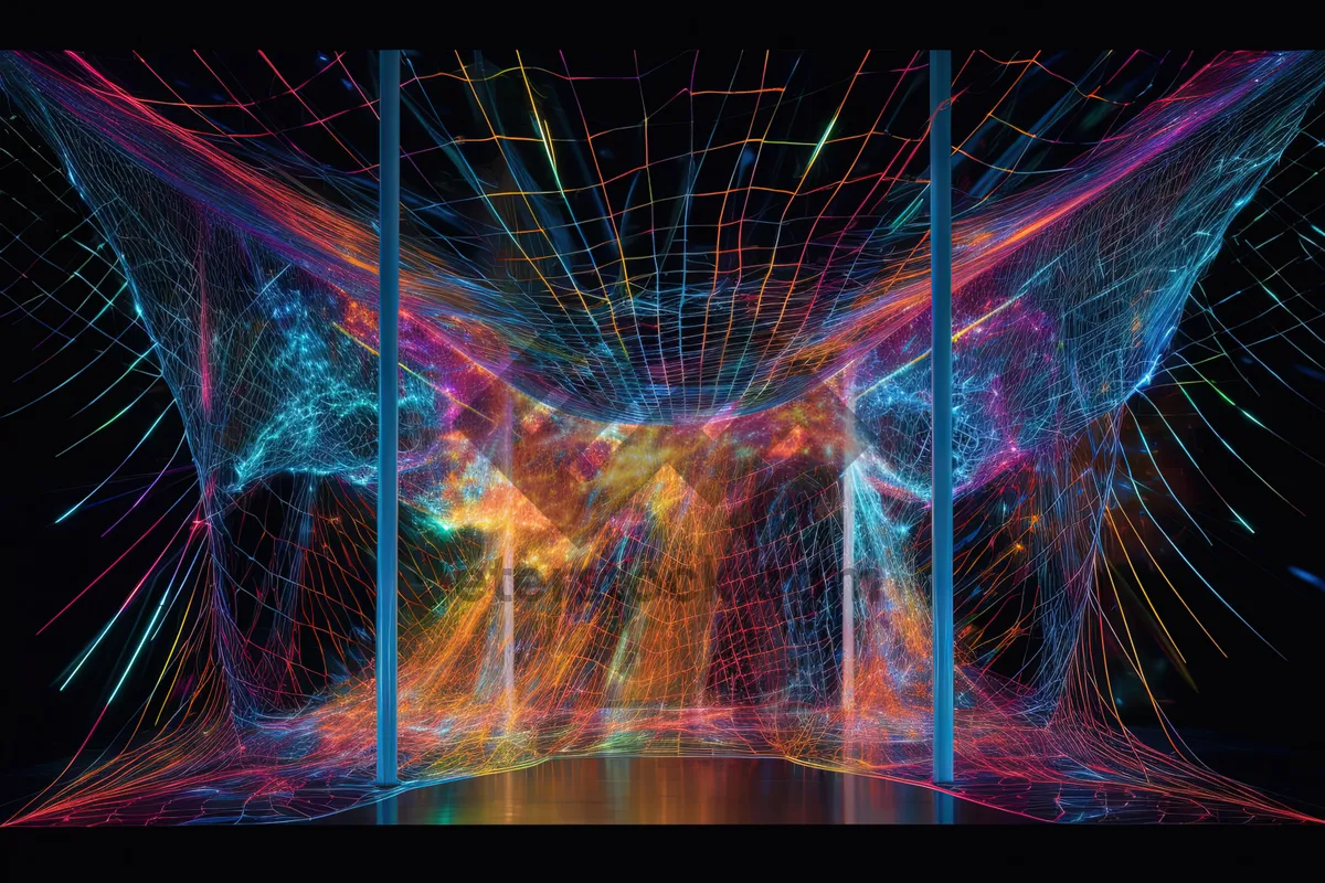 Picture of Abstract Geometric Digital Art Fractal Pattern Energy Light@testable