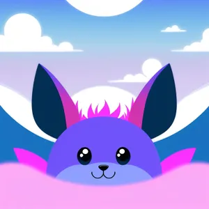 Cute Caribou Bunny Cartoon Icon