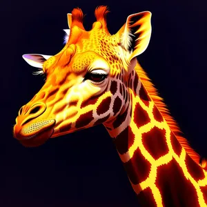 Blazing Giraffe in Fiery Heat