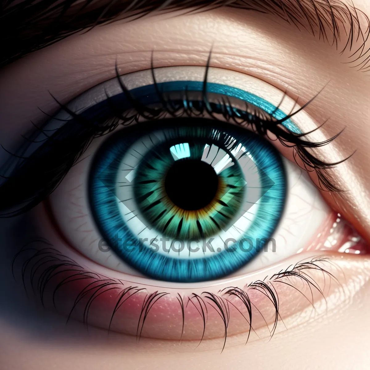 Picture of Vibrant Eye Sight: Close-Up Iris in Color