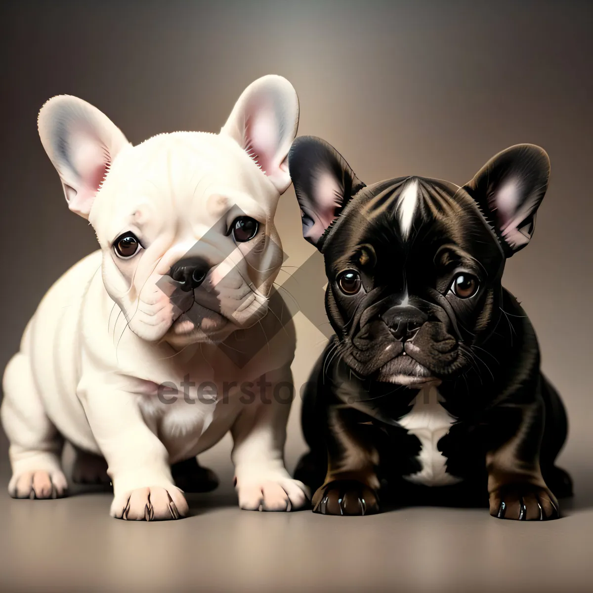 Picture of Captivating Portrait of a Wrinkled Bulldog Puppy