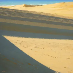 Sandy Dune Landscape Under Scorching Sun