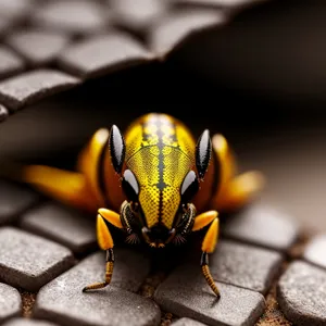 Wild Black Beetle with Incredible Antennae