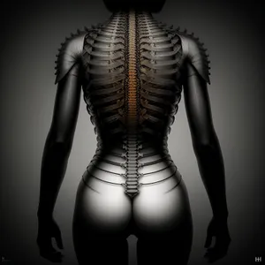 Transparent Spine Anatomy - Human Skeleton X-Ray