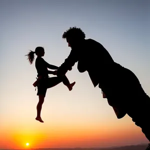 Silhouette Skate Jump at Sunset: Active Fun in the Sun