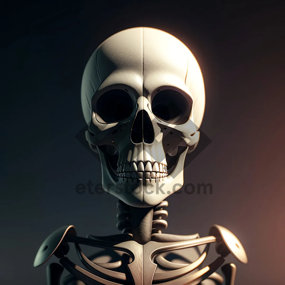 Picture of Spooky Skull Sculpture: Dead Pirate's Horrifying Anatomy