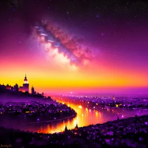 Dark Fantasy Galaxy Night Sky Art