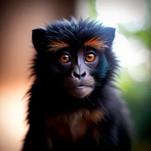 Furry Primate Gazing into the Wild