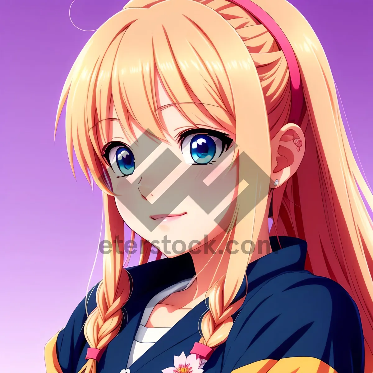 Picture of Colorful Cartoon Character with Fancy Hair in Costume