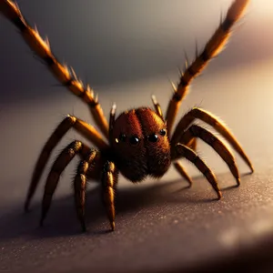 Hairy garden spider close-up capturing wildlife.