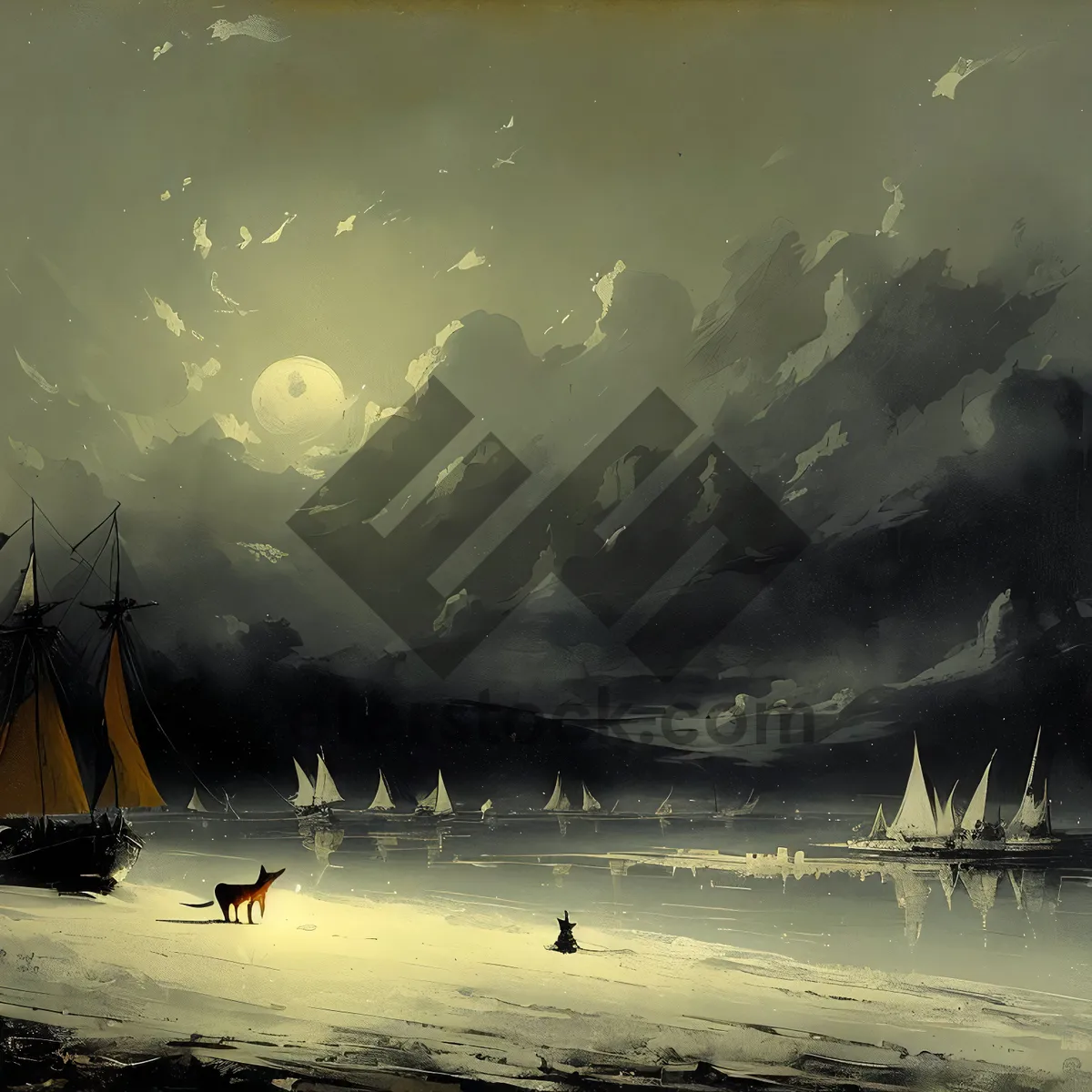 Picture of Serene Sunset over Scenic Island Waters
