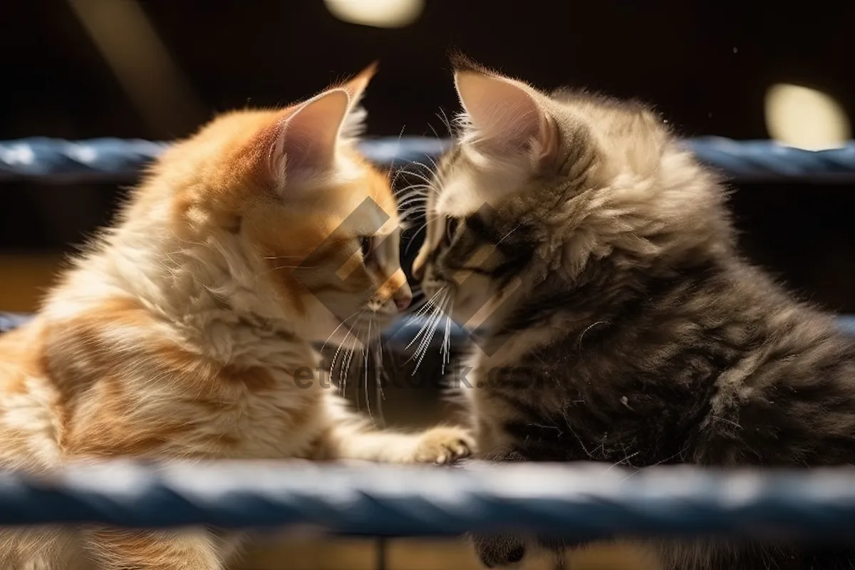 Picture of Adorable Tabby Kitten With Bright Eyes