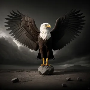 Bald Eagle Soaring with Majestic Wings