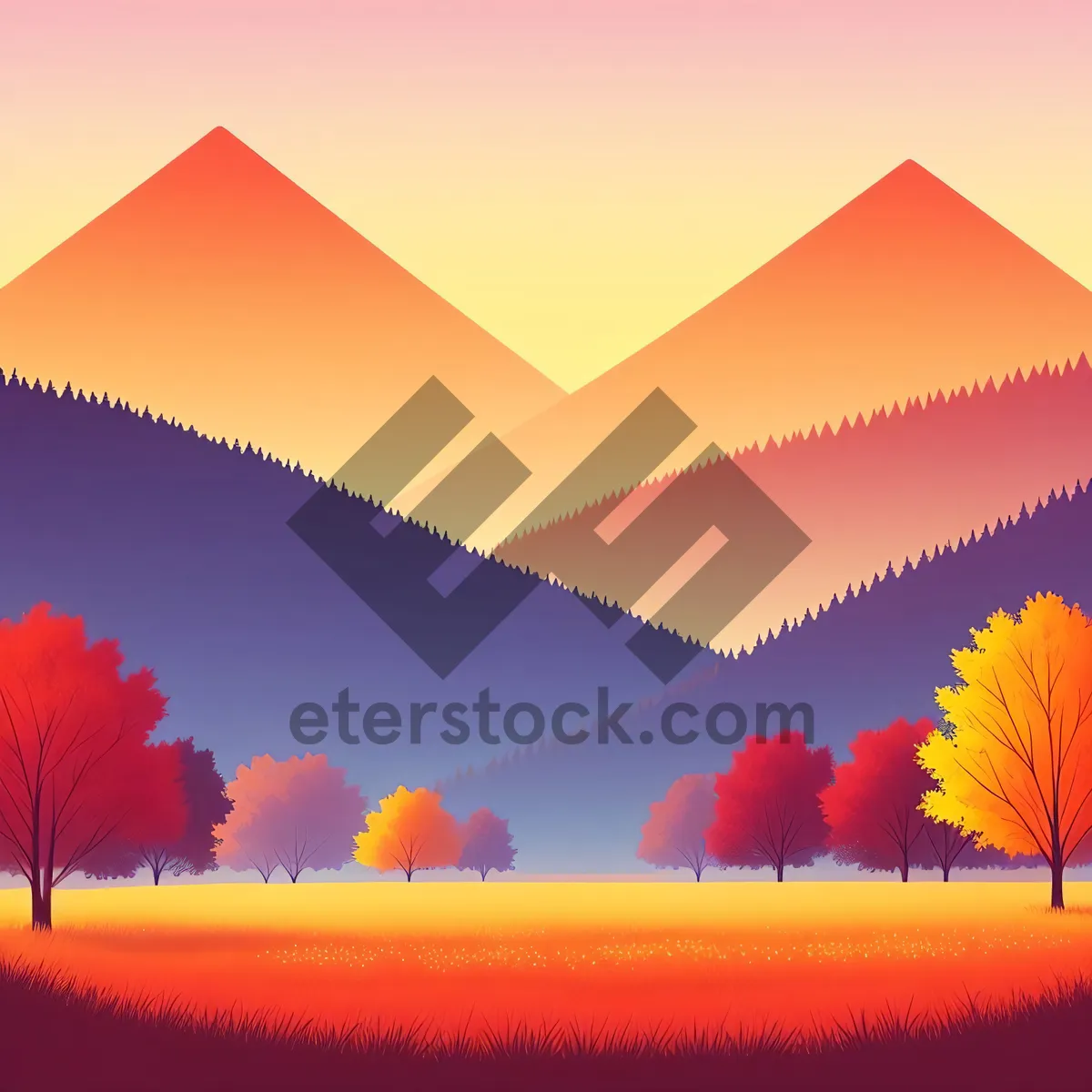 Picture of Vibrant Sunburst Graphic Design Wallpaper