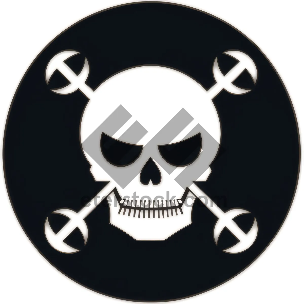 Picture of Black Poison Pirate Symbol - Cartoon Icon Design