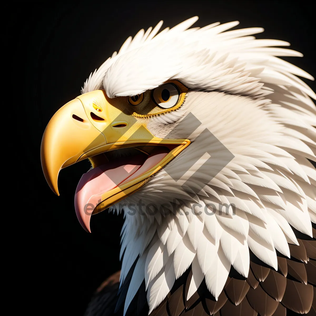 Picture of Bald Eagle's Piercing Gaze in Close-up
