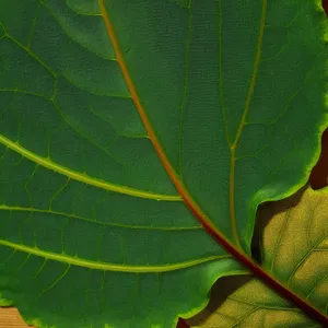 Vibrant Leaf Texture in Forest