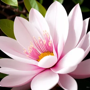 Pretty Pink Lotus Blossom in Bloom
