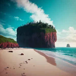 Tropical paradise beach with crystal clear waters