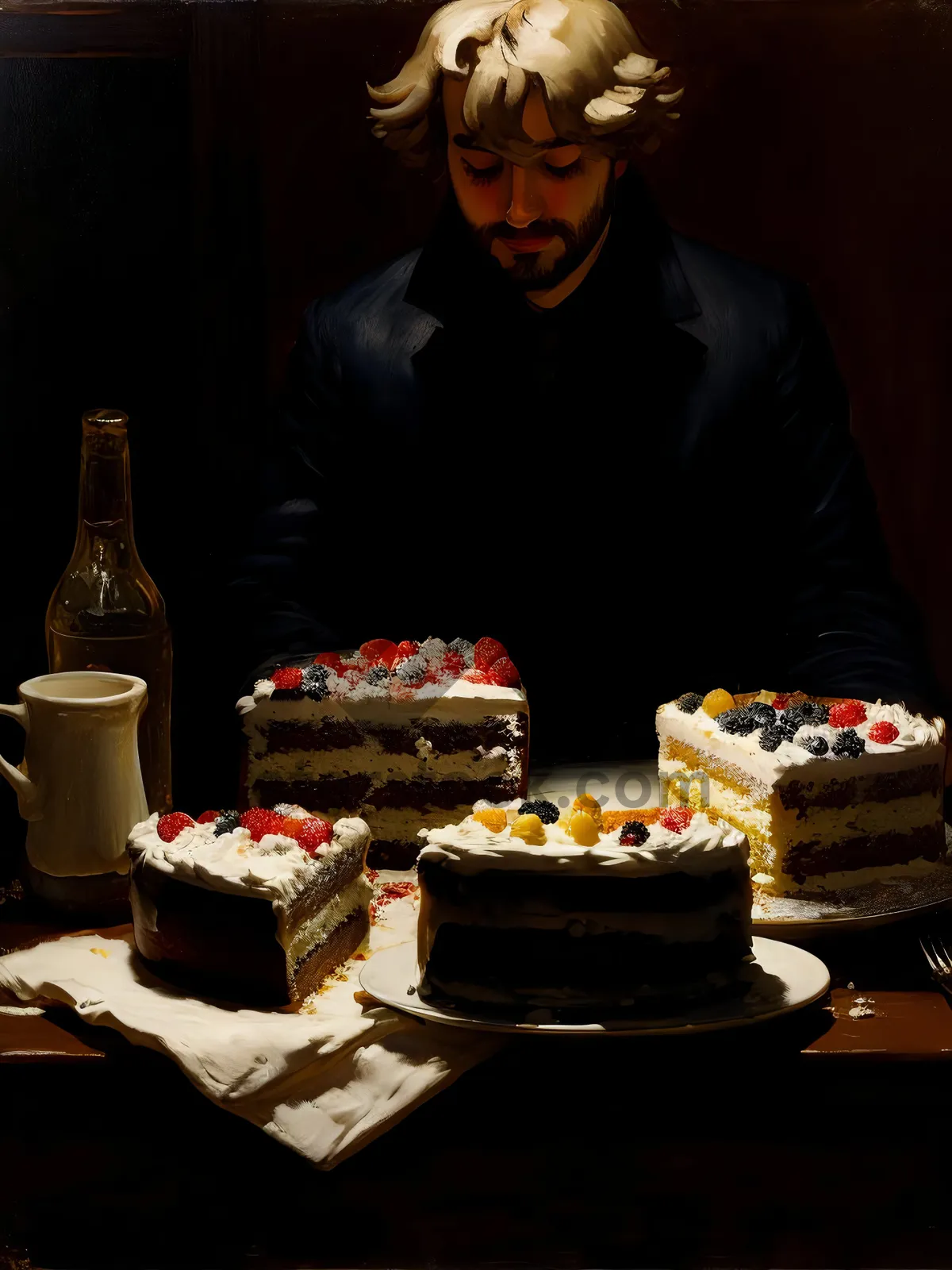 Picture of Delicious Dinner on Restaurant Table