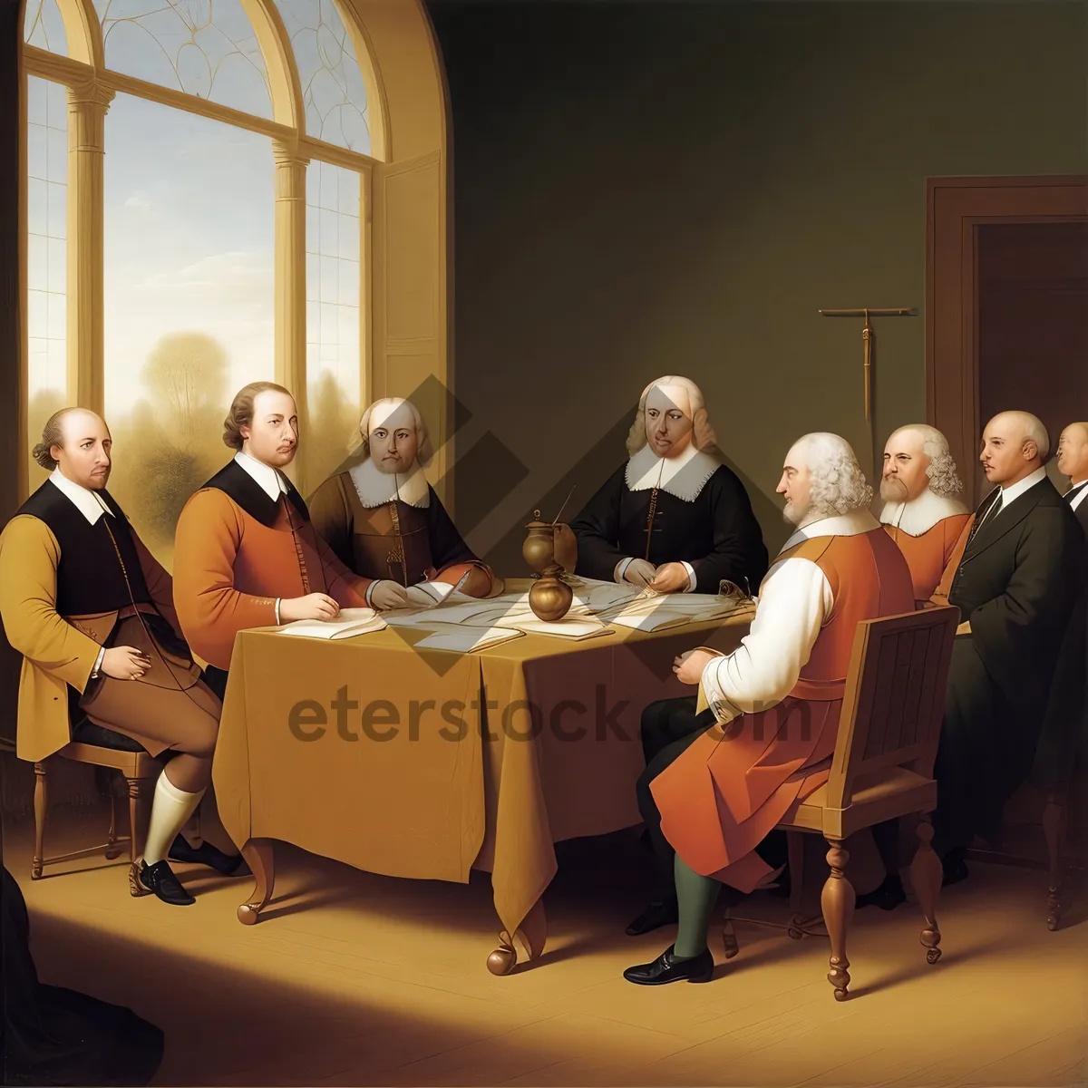 Picture of Diverse Business Team Meeting in Modern Office Setting.