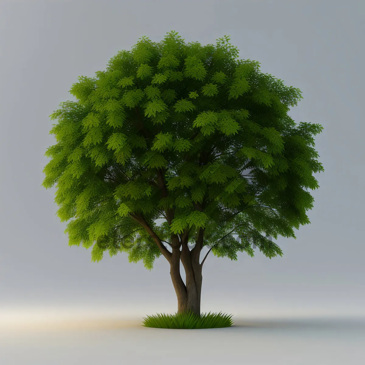 Picture of Miniature Evergreen Tree Branch with Lush Leaves