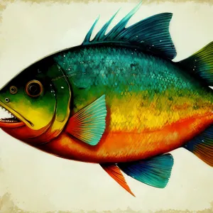 Tropical orange pet fish in a bowl.