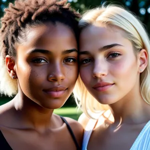 Happy Fashionable Siblings Smiling Together in Portrait