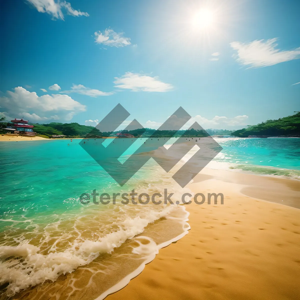 Picture of Idyllic Tropical Beach Paradise with Turquoise Water