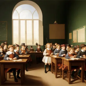 Modern Classroom Interior with Stylish Furniture