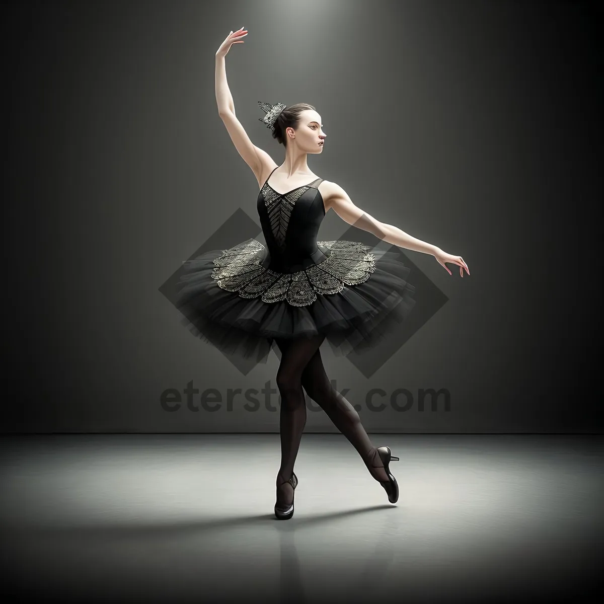 Picture of Graceful Ballet Performance in Silhouette