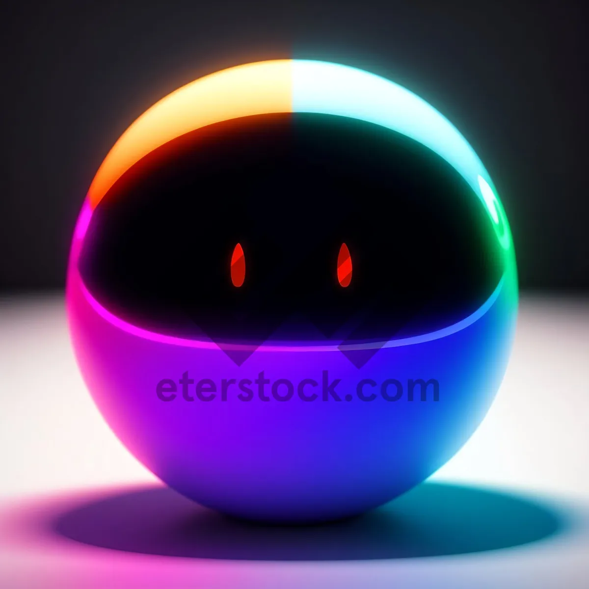 Picture of Bright Shiny Black Glass Button Icon