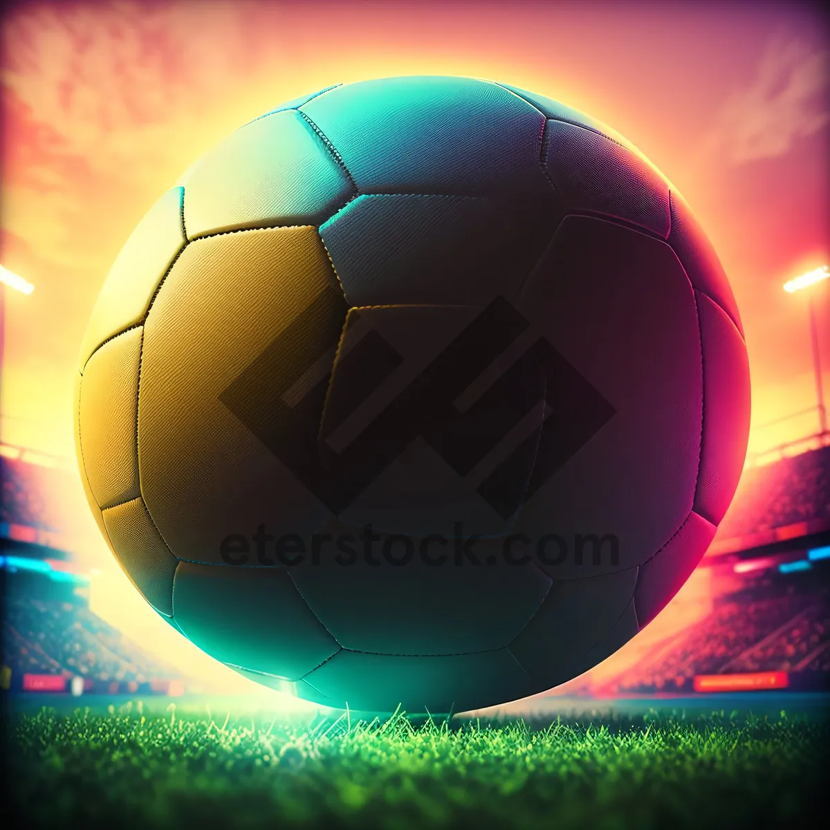 Picture of International Soccer Ball Cup Match Competition Flag