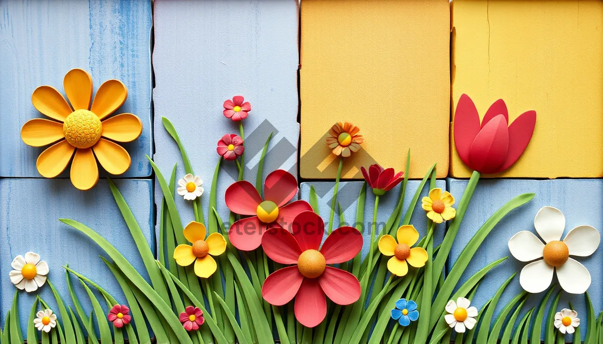 Picture of Colorful Tulip Bouquet in Bloom