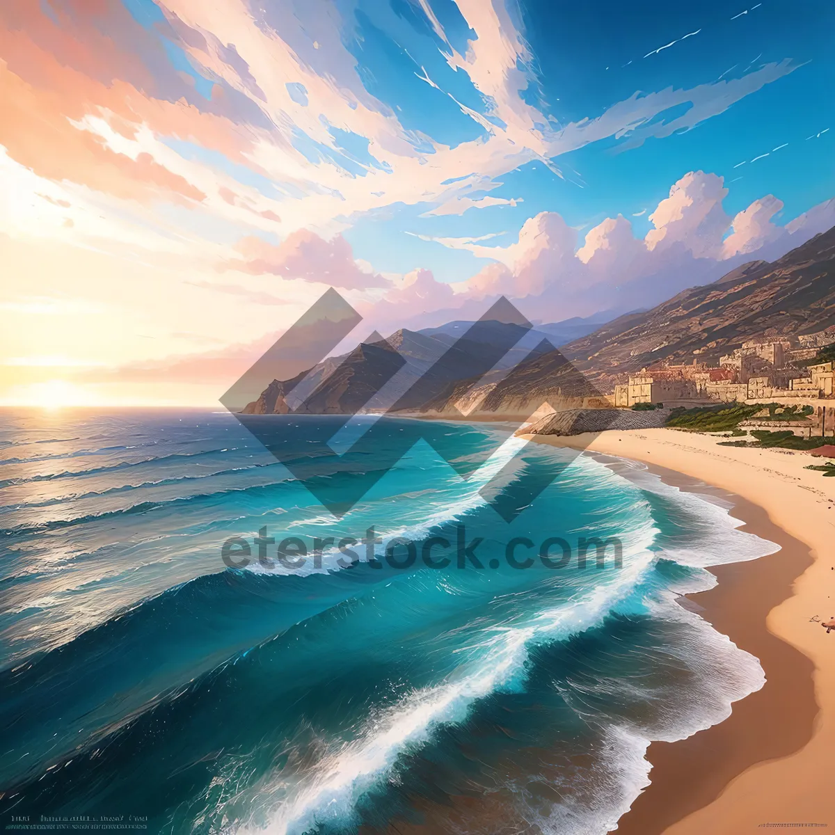 Picture of Sunset Bliss on Turquoise Coastline