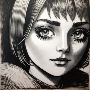 Sultry Beauty: Stunning Close-Up Portrait of a Dark-Haired Adult