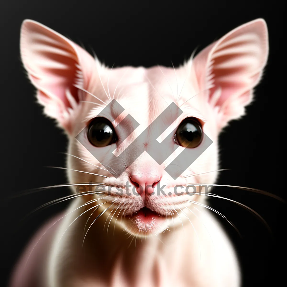 Picture of Fluffy Feline Kitty with Whiskers and Adorable Eyes