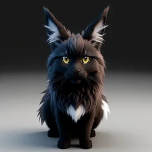 Curious Gray Domestic Cat with Adorable Whiskers