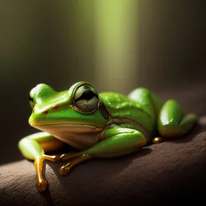 Bulging-Eyed Tree Frog - Wildlife Close-Up