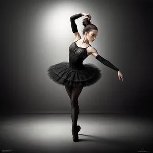 Elegant Ballet Dancer in Stunning Silhouette