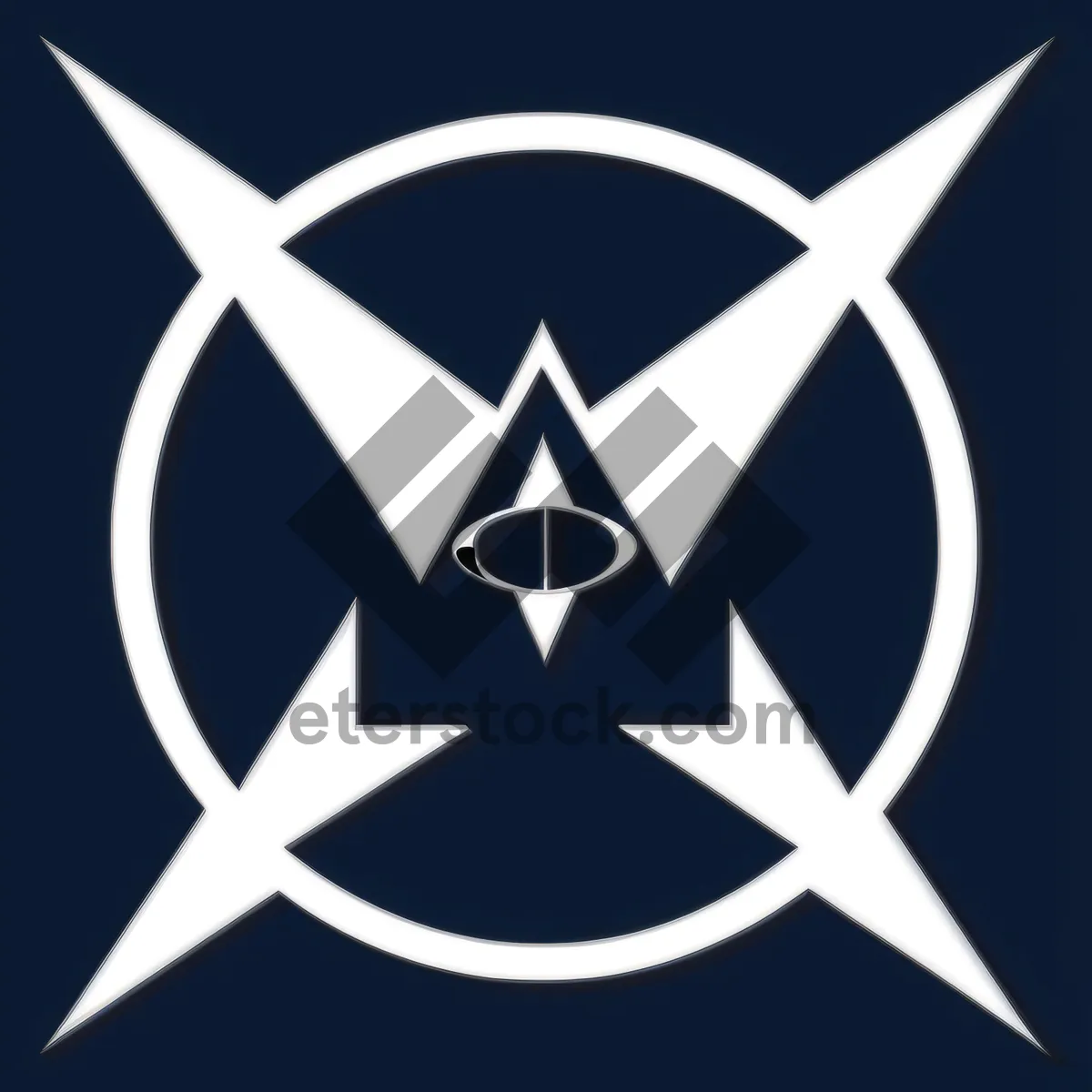 Picture of Five-Spot Heraldry Symbol: Graphic Lightning Star Icon